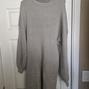 Baltic Born Gray Ribbed Midi Dress